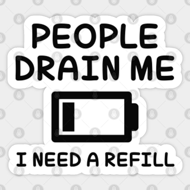 People Drain Me Sticker by VectorPlanet